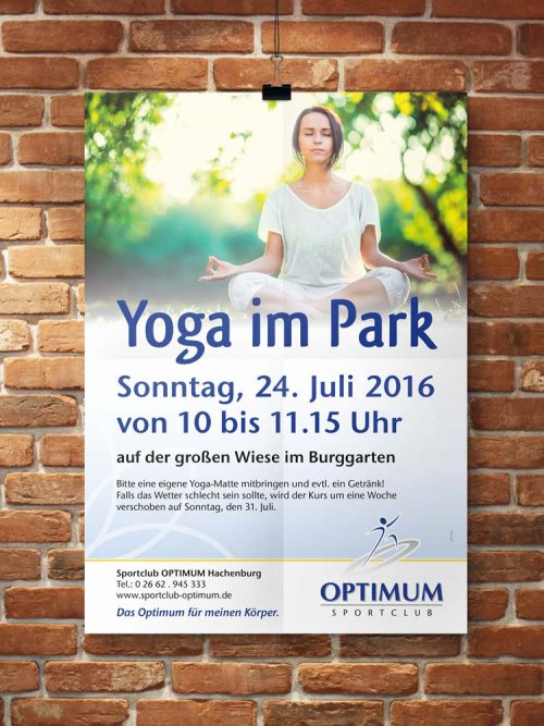 Plakat Yoga im Park
